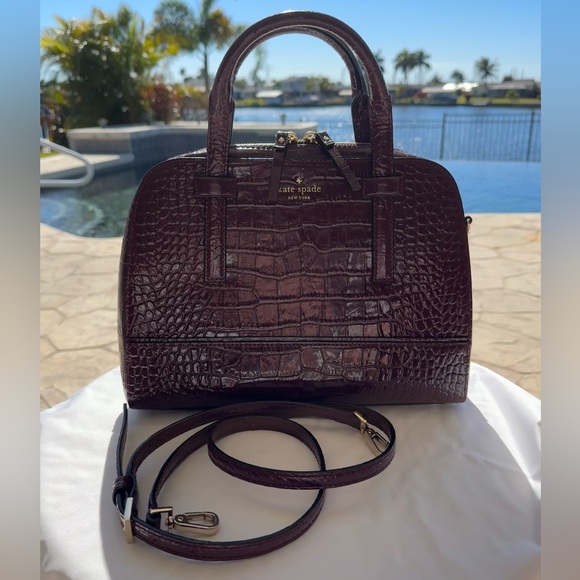 kate spade Handbags - Kate Spade Croc-Embossed Satchel